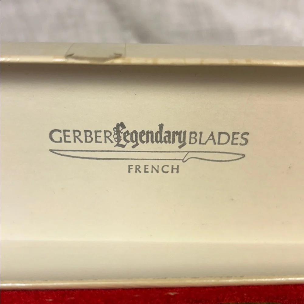 Vintage Gerber legendary blades French knife never used still in original box